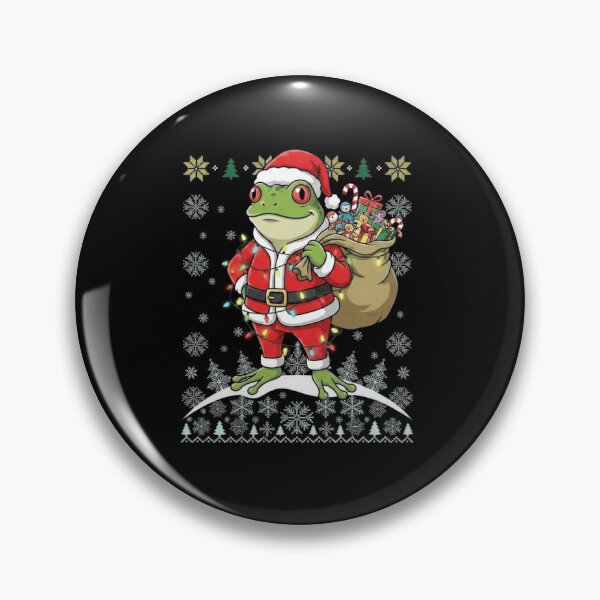 Item preview, Cute Santa Frog Carrying a Sack of Christmas Gifts designed and sold by MiALopezArt.