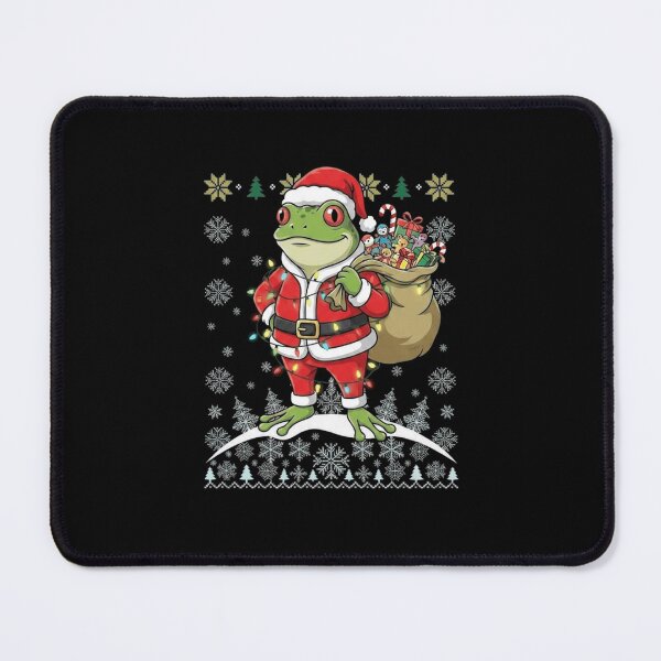 Item preview, Cute Santa Frog Carrying a Sack of Christmas Gifts designed and sold by MiALopezArt.