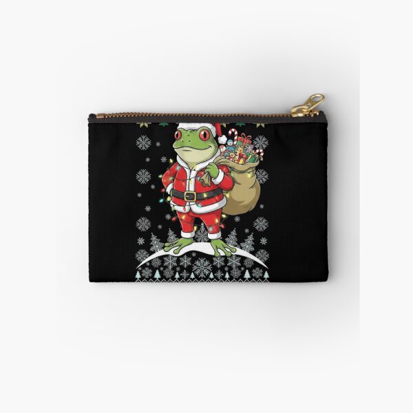 Item preview, Cute Santa Frog Carrying a Sack of Christmas Gifts designed and sold by MiALopezArt.
