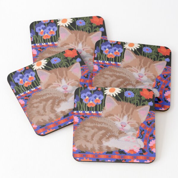 Item preview, Cozy Sleeping Tabby Kitten Oil Painting designed and sold by The Painted Tail.