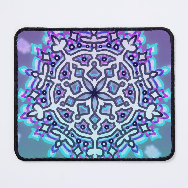 Item preview, Pastel Cyber Glitch Geometric Mandala Pattern designed and sold by Neon-Mirage.