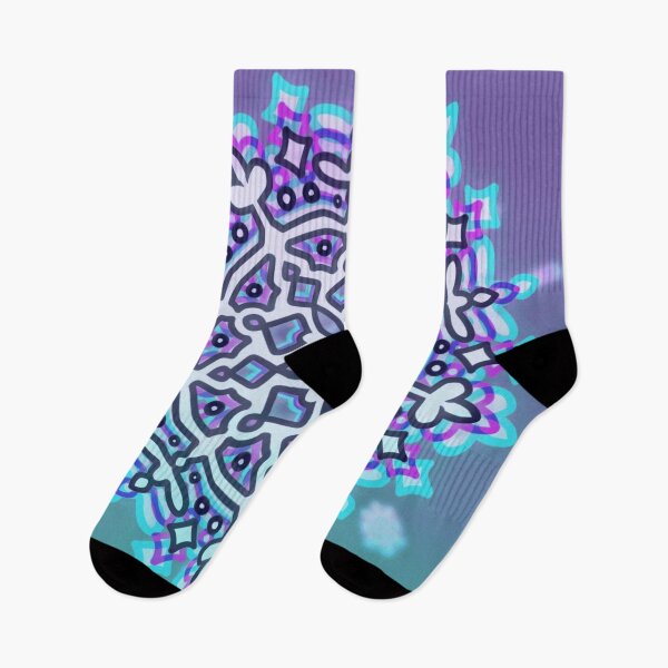 Item preview, Pastel Cyber Glitch Geometric Mandala Pattern designed and sold by Neon-Mirage.