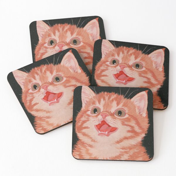 Item preview, Funny Screaming Orange Cat Oil Painting designed and sold by The Painted Tail.