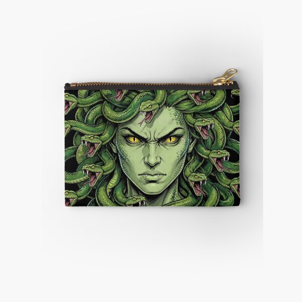 Item preview, fierce gorgon medusa, green snakes, mythological monster, greek mythology, comics, dark fantasy designed and sold by Danh Style.