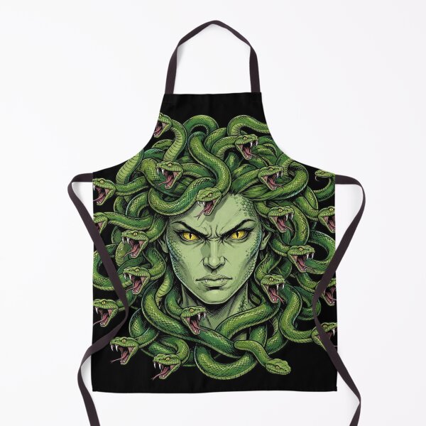 Item preview, fiera gorgona medusa, serpientes verdes, monstruo mitológico, mitología griega, cómics, fantasía oscura designed and sold by Danh Style.
