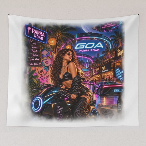 Item preview, Parra Road Goa • Ride Explore Party Repeat • Good Vibes Higher Frequencies designed and sold by Goanheartprints.