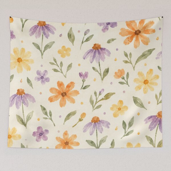 Item preview, Wildflower Watercolor Garden pattern  designed and sold by Julie Leisure Gardening.