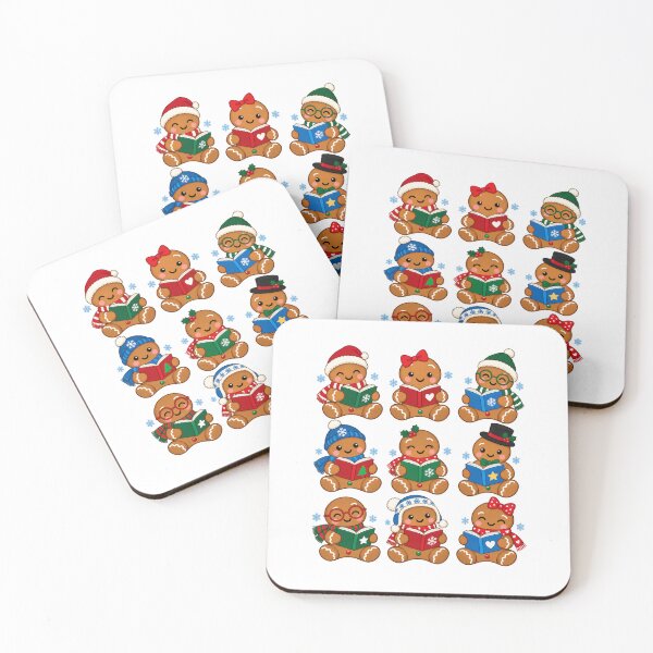 Item preview, Cozy Gingerbread Readers with Books and Winter Hats designed and sold by skyartdesign.