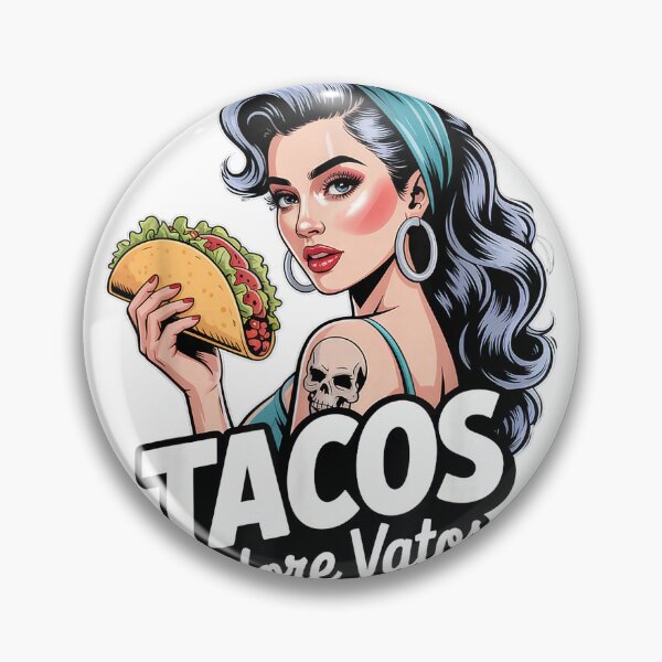 Item preview, Tacos Before Vatos Funny Latina Girl Outfit for Women T-Shirt designed and sold by FandMdesign.