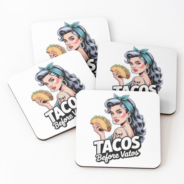 Item preview, Tacos Before Vatos Funny Latina Girl Outfit for Women T-Shirt designed and sold by FandMdesign.