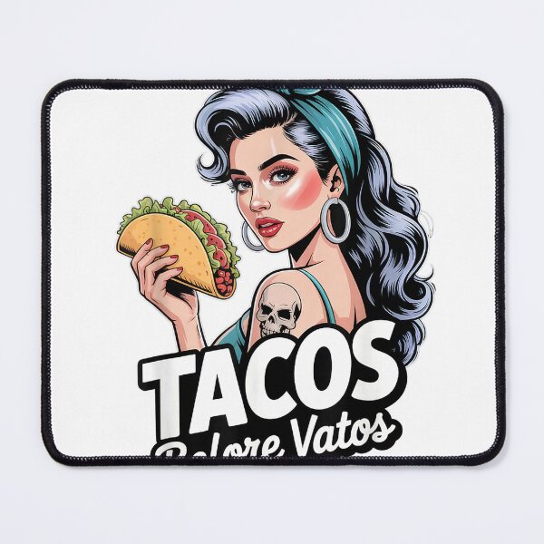 Item preview, Tacos Before Vatos Funny Latina Girl Outfit for Women T-Shirt designed and sold by FandMdesign.
