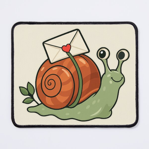Item preview, Cute Snail Mail Delivery with Heart Sealed Letter designed and sold by ninov94.