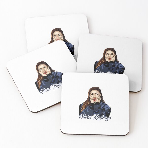 Item preview, Olivia Rodrigo Pop Singer Illustrated Portrait Fan Design designed and sold by DorkStarMedia.