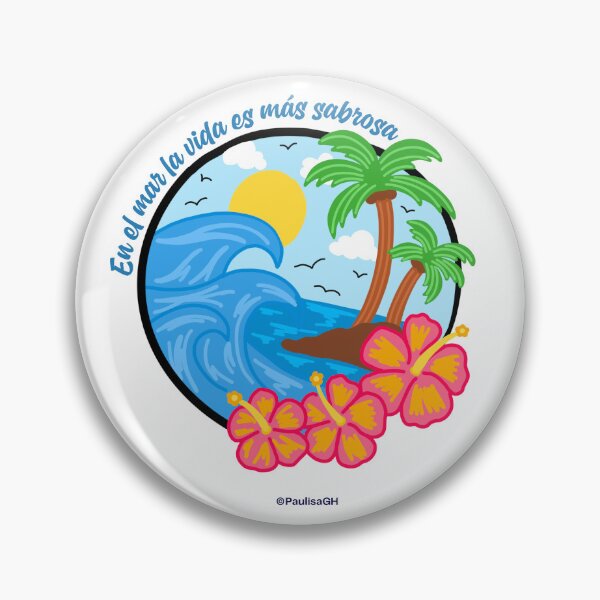 Item preview, En el mar la vida es más sabrosa sticker designed and sold by DesignPMG.