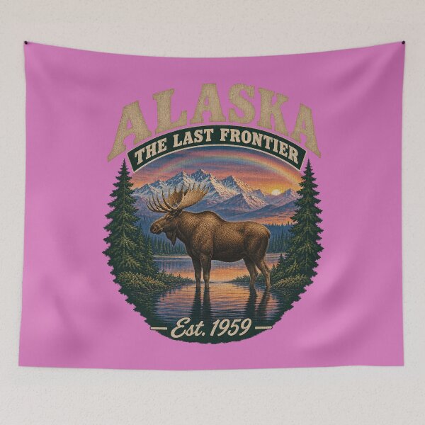 Item preview, Alaska The Last Frontier Est 1959 Moose Mountain Vintage designed and sold by Flamurh1.