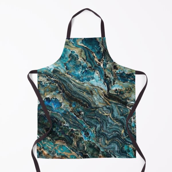Item preview, Blue Turquoise and Gold Vein Agate Abstract designed and sold by KingsArtworx 2.