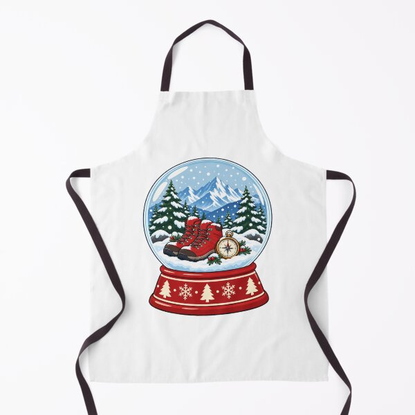Item preview, Winter Hiking Boots in a Mountain Snow Globe designed and sold by skyartdesign.