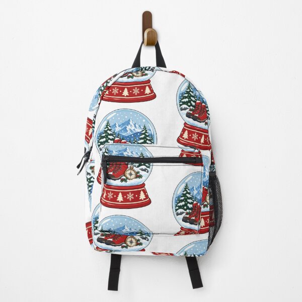 Item preview, Winter Hiking Boots in a Mountain Snow Globe designed and sold by skyartdesign.