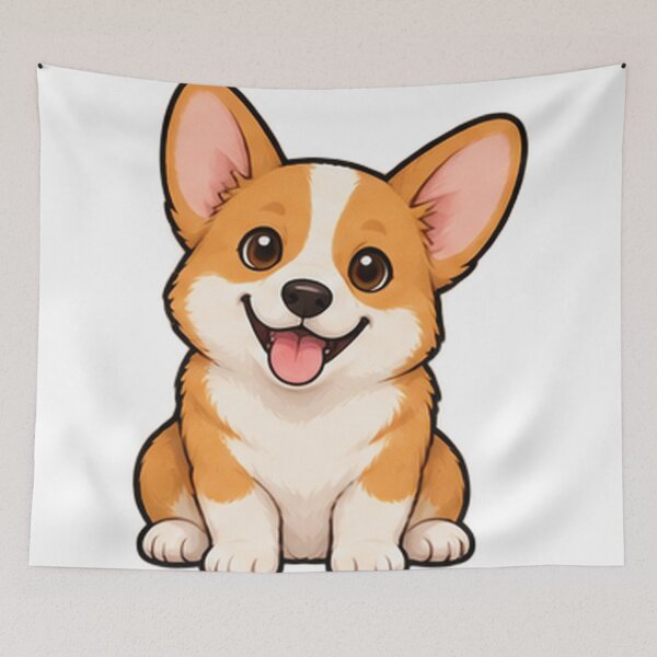 Item preview, Cute Corgi Happy Sitting designed and sold by The198X.