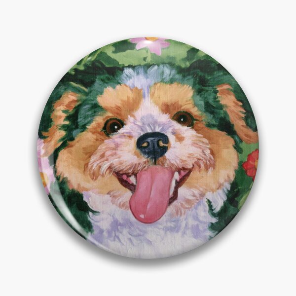 Item preview, Cute Fluffy Puppy Playing in Grass designed and sold by The Painted Tail.
