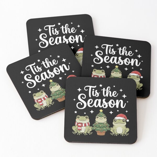 Item preview, Tis the Season Cute Christmas Frog Trio Holiday Design designed and sold by MiALopezArt.