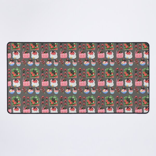 Item preview, Cute Black Cat Strawberry Sticker – Kawaii Fruit Dessert Cat designed and sold by StickerJas.