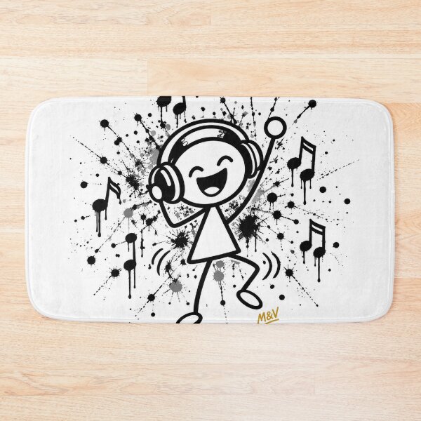 Item preview, Dancing Headphones Happy Music designed and sold by Qenlo.
