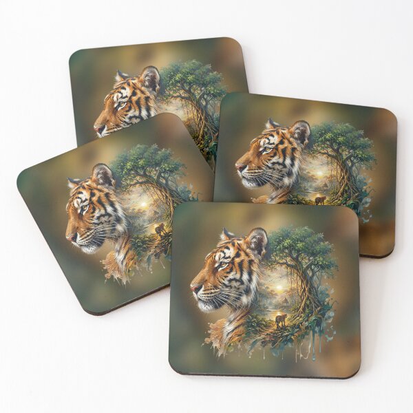 Item preview, Tiger Jungle Double Exposure designed and sold by Eclectic Monkey.
