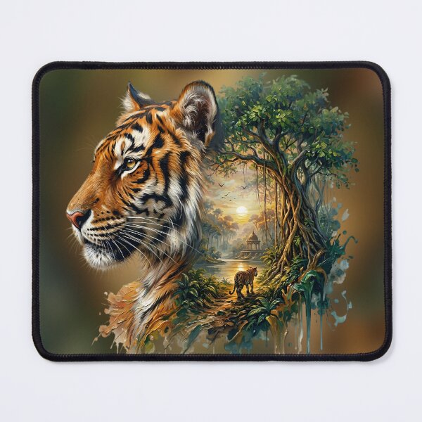 Item preview, Tiger Jungle Double Exposure designed and sold by Eclectic Monkey.