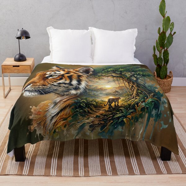 Item preview, Tiger Jungle Double Exposure designed and sold by Eclectic Monkey.