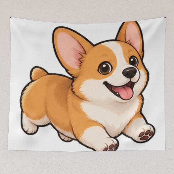 Item preview, Cute Corgi Running Cartoon designed and sold by The198X.