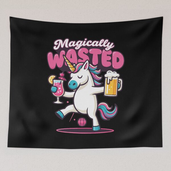 Item preview, Magically Wasted Unicorn Party Drink Fun Design designed and sold by BREITENOHNSON.