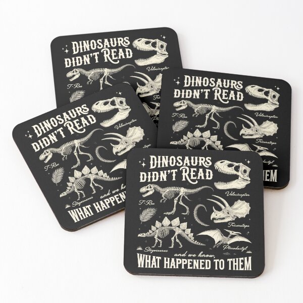 Item preview, Dinosaurs Didn't Read Vintage Skeleton Gift  designed and sold by Zizo-DR44.