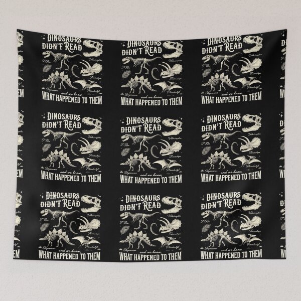 Item preview, Dinosaurs Didn't Read Vintage Skeleton Gift  designed and sold by Zizo-DR44.