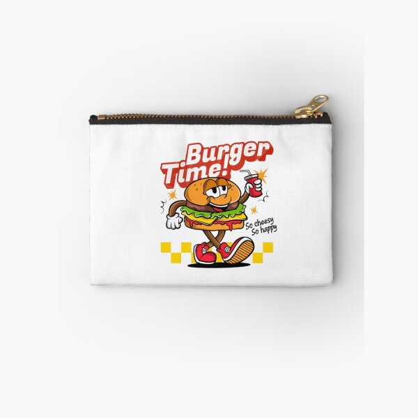 Item preview, Burger Time! Funny Cartoon Burger Mascot with Soda Retro Fast Food designed and sold by DorkStarMedia.