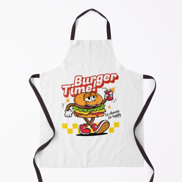 Item preview, Burger Time! Funny Cartoon Burger Mascot with Soda Retro Fast Food designed and sold by DorkStarMedia.