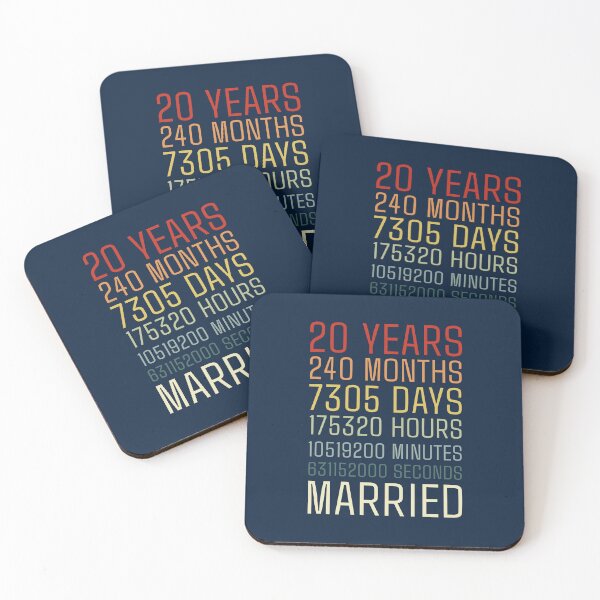 Item preview, 20 Years Married Anniversary Milestone designed and sold by NosandEdgy.