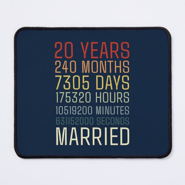 Item preview, 20 Years Married Anniversary Milestone designed and sold by NosandEdgy.