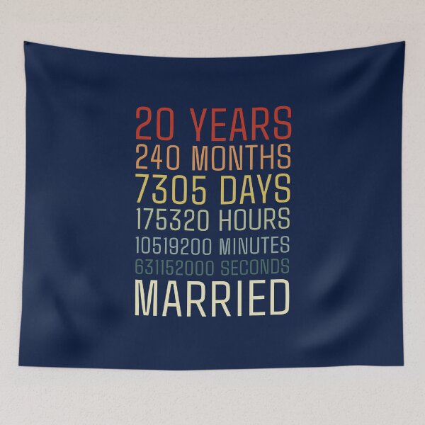 Item preview, 20 Years Married Anniversary Milestone designed and sold by NosandEdgy.