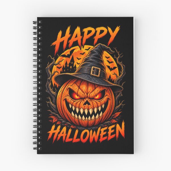 Item preview, Happy Halloween Spooky Jack o Lantern Pumpkin Witch Hat Bats Full Moon designed and sold by Danh Style.
