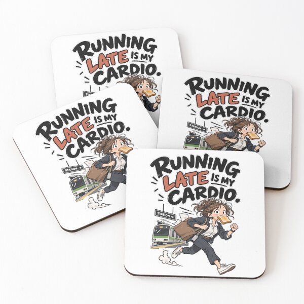 Item preview, Running Late Is My Cardio – Funny Commuter Office Humor designed and sold by Foldbloom.
