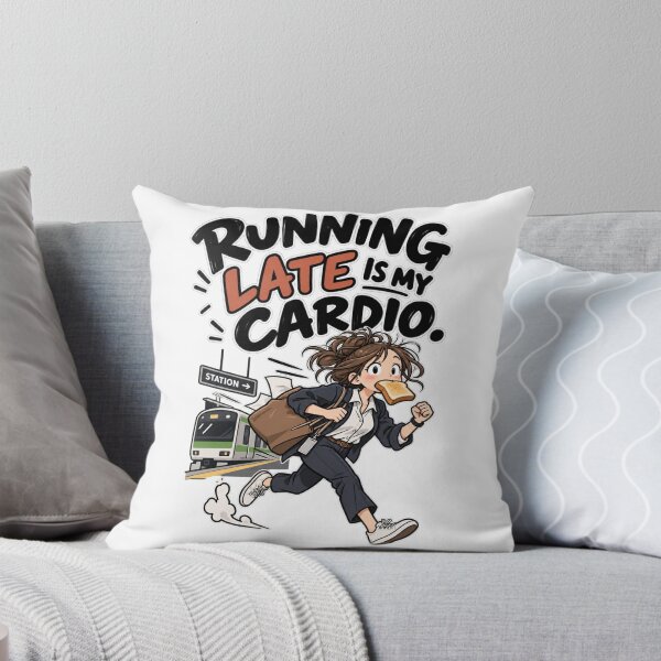 Item preview, Running Late Is My Cardio – Funny Commuter Office Humor designed and sold by Foldbloom.