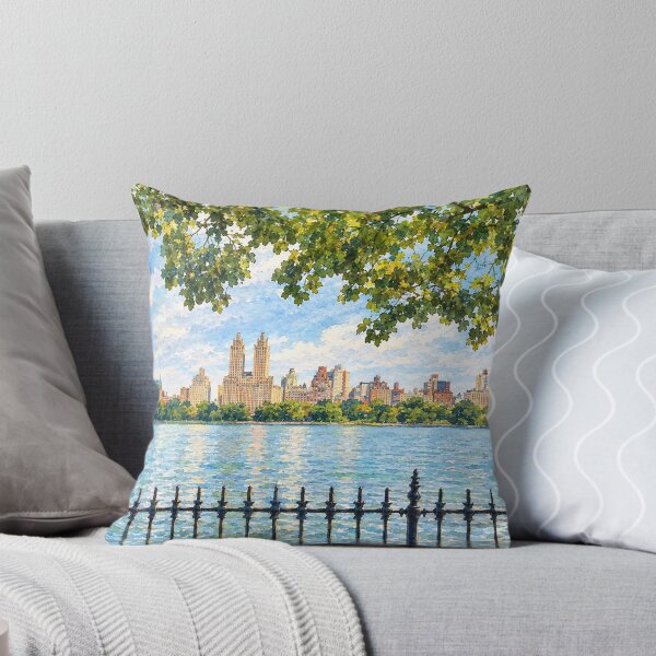 Artikelvorschau, Central Park Reservoir NYC Skyline Digitale Aquarellmalerei entworfen und verkauft von SlavaArt.