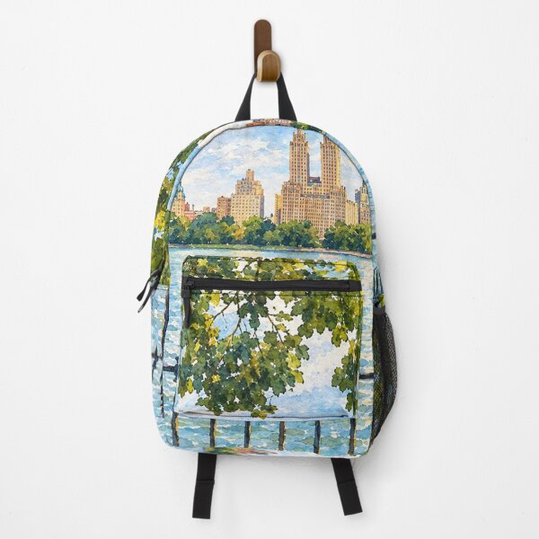 Item preview, Central Park Reservoir NYC Skyline Digital Watercolor designed and sold by SlavaArt.