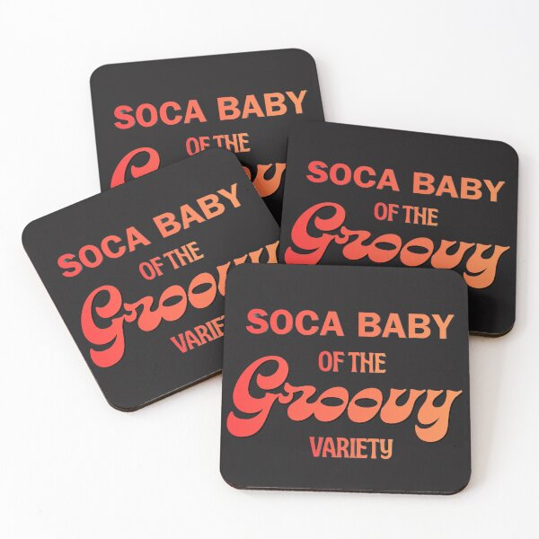 Item preview, Retro Soca Baby Caribbean Text Design (Blk) designed and sold by CaribbeanSoul868.