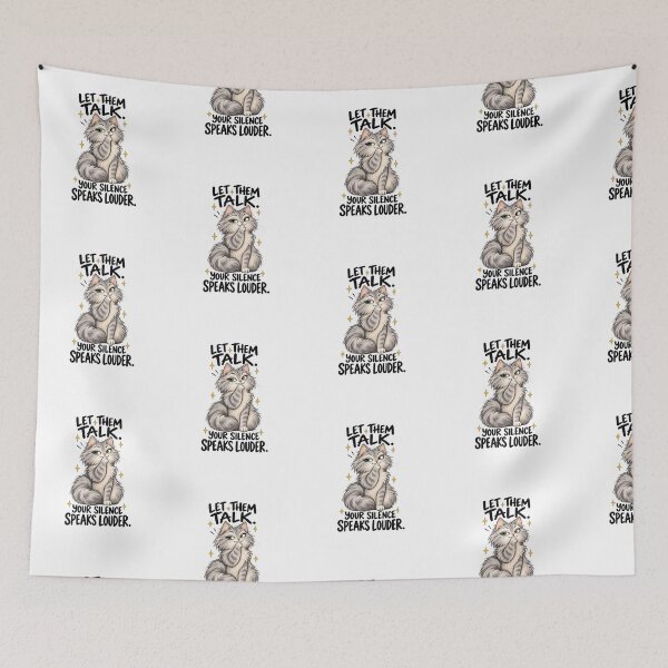 Item preview, Let Them Talk – Confident Cat Motivational T-Shirt designed and sold by NinaCreator.