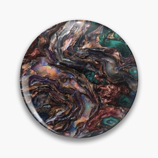 Item preview, Blue Quartz, Malachite and Copper Agate Abstract  designed and sold by KingsArtworx 2.