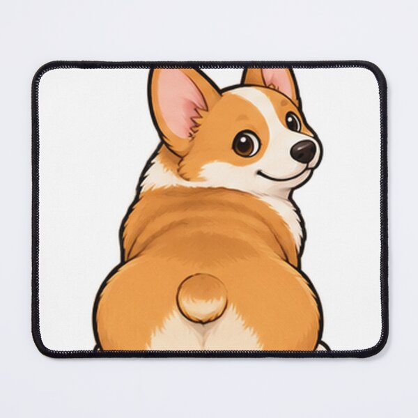 Item preview, Cute Corgi Seated Back View Cartoon designed and sold by The198X.