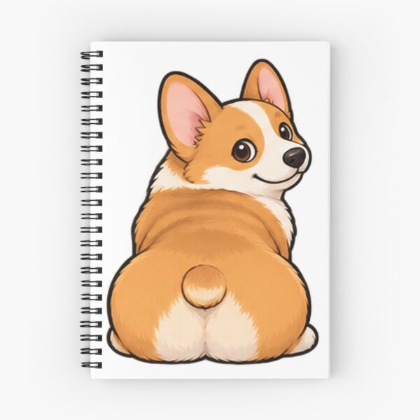 Item preview, Cute Corgi Seated Back View Cartoon designed and sold by The198X.