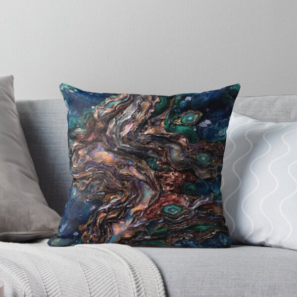 Item preview, Blue Quartz, Malachite and Copper Agate Abstract  designed and sold by KingsArtworx 2.